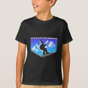 Camiseta High On Colorado Snowboard Mountain Snowboard W