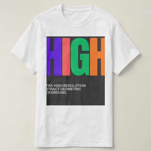 Camiseta High-Resolution Abstract Art (Frente do Design)