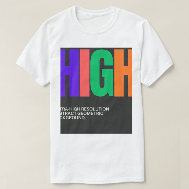 Camiseta High-Resolution Abstract Art (Frente do Design)