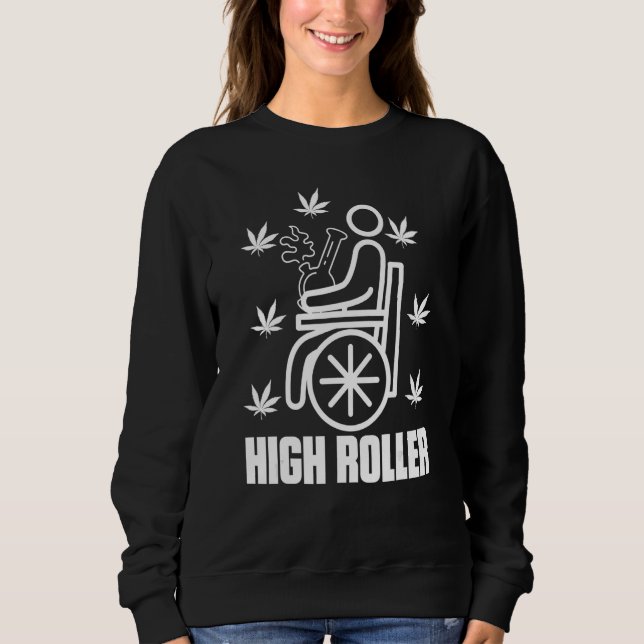 Camiseta High Roller Smoker Weed Wheelchair (Frente)