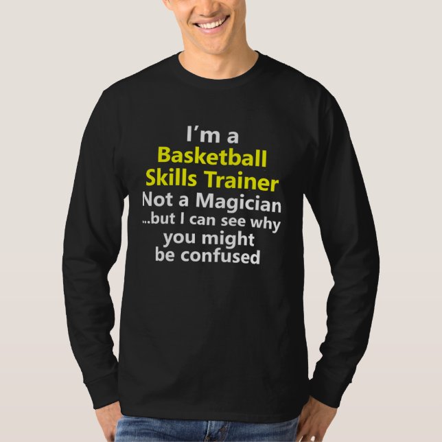 Camiseta High School Youth Kids Basketball Skills Trainer C (Frente)