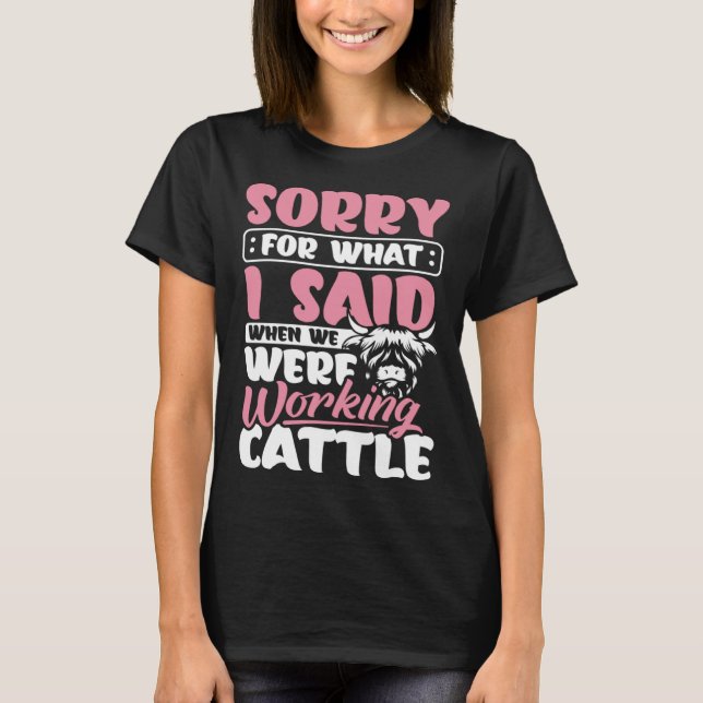 Camiseta Highland Cow Apparel Highland Cattle Farmer for Wo (Frente)