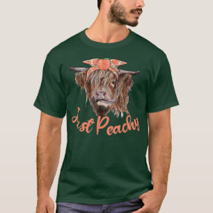 Camiseta Highland Cow Bandana Apenas Peachy Western Country