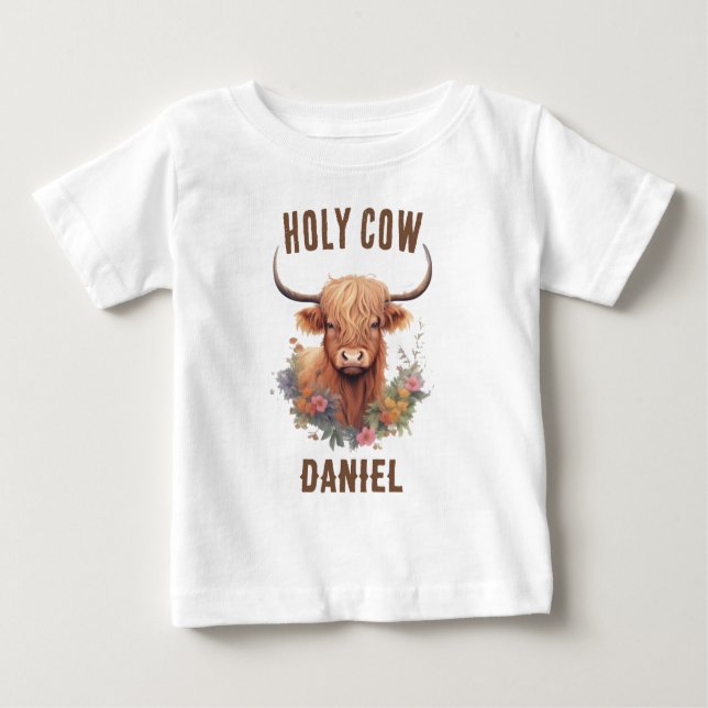 Camiseta Highland Cow Birthday (Frente)
