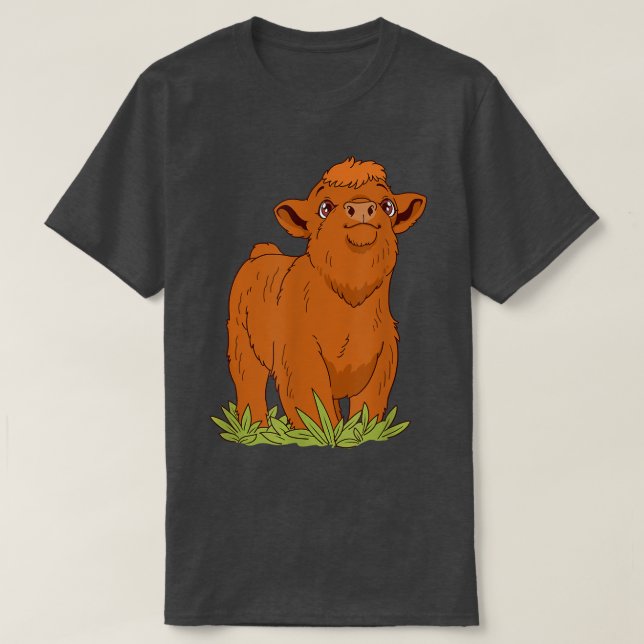 Camiseta Highland Cow Farmer Scottish Cattle (Frente do Design)