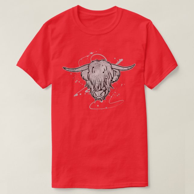 Camiseta Highland Cow Farts Scottish Cow (Frente do Design)