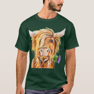 Camiseta Highland Cow Highland Cattle Fazenda Farmer