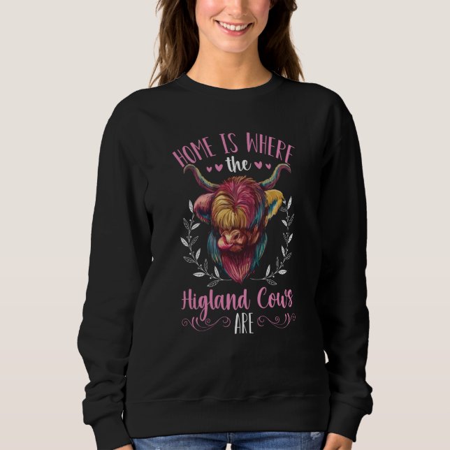 Camiseta Highland Cow  Home Is Where My Higland Cows Are (Frente)