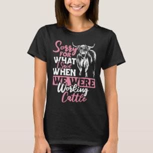 Camiseta Highland Cow Roupa Highland Cattle Farmer for Wo