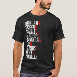 Camiseta Highlander: O Tee do Caractere da Série (Escuro)