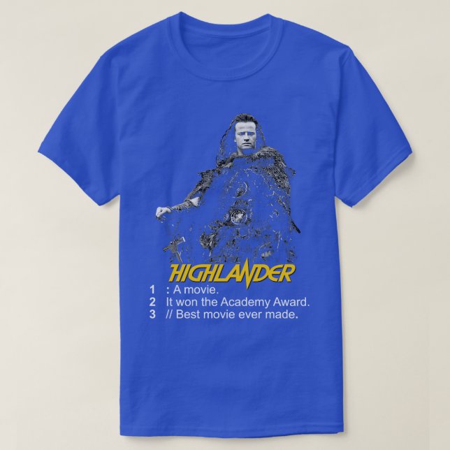 Camiseta Highlander Só Pode Haver Um (Frente do Design)