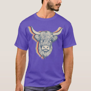 Camiseta Highlander Vaca das Terras Altas da Escócia Arte d