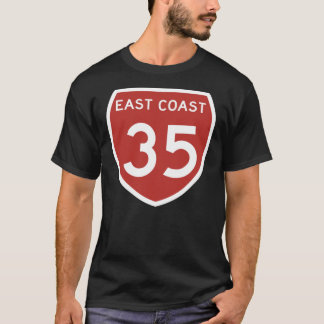 Camiseta Highway 35, Costa Leste, Nova Zelândia Classic T-S
