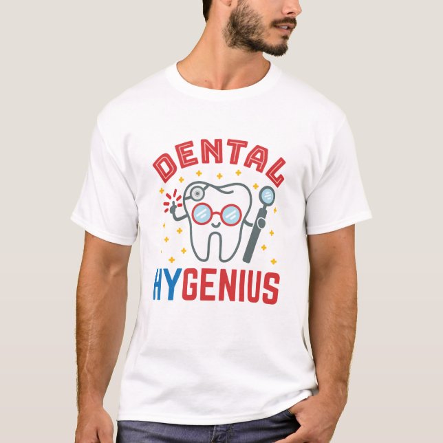 Camiseta Higienismo Dental Higienista RDH Apreciação Engraç (Frente)