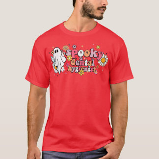 Camiseta Higienista Dental Spooky Groovy Ghost Hallow