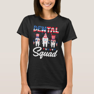 Camiseta Higienistas Dentais Da Esquadra Dental Usa Flag 4t