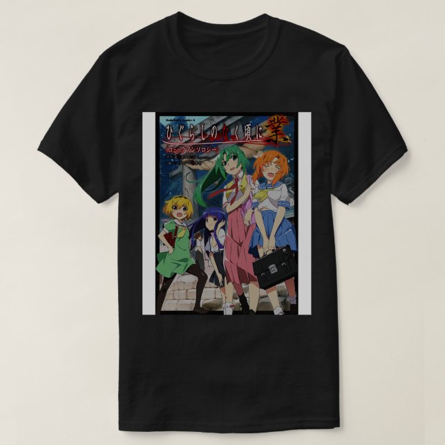 Camiseta higurashi quando choram (Frente do Design)