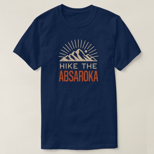Camiseta Hike The Absaroka Mountain Sunburst (Frente do Design)