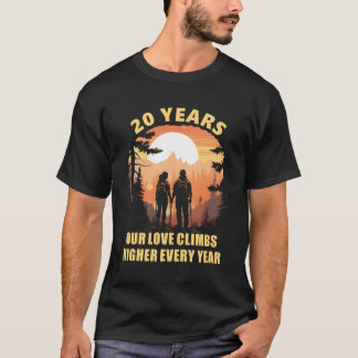 Camiseta Hiker 20 Anos Casou-Se Com O Caminho De Perfuração