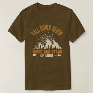 Camiseta Hiker Gift Cai Sete Vezes E Levanta Oito