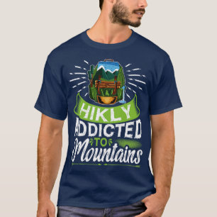 Camiseta Hiker Natureza da Montanha da Mochila de Caminho