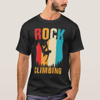 Camiseta Hiker Retro Montanhista em Escala de Rochas Incrív