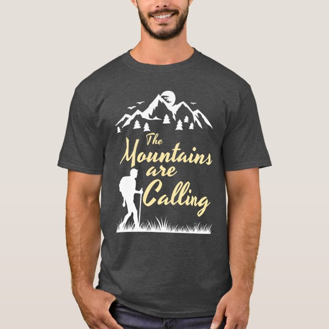 Camiseta HIKING As montanhas estão chamando (Frente)