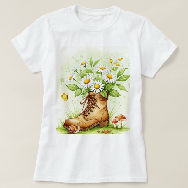 Camiseta Hiking boot (Frente do Design)