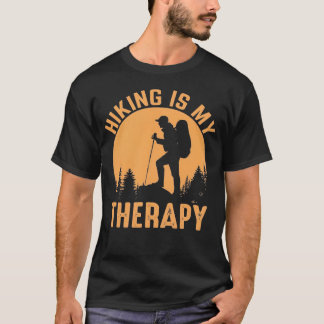 Camiseta Hiking Is My Therapy Nature Adventure Lover