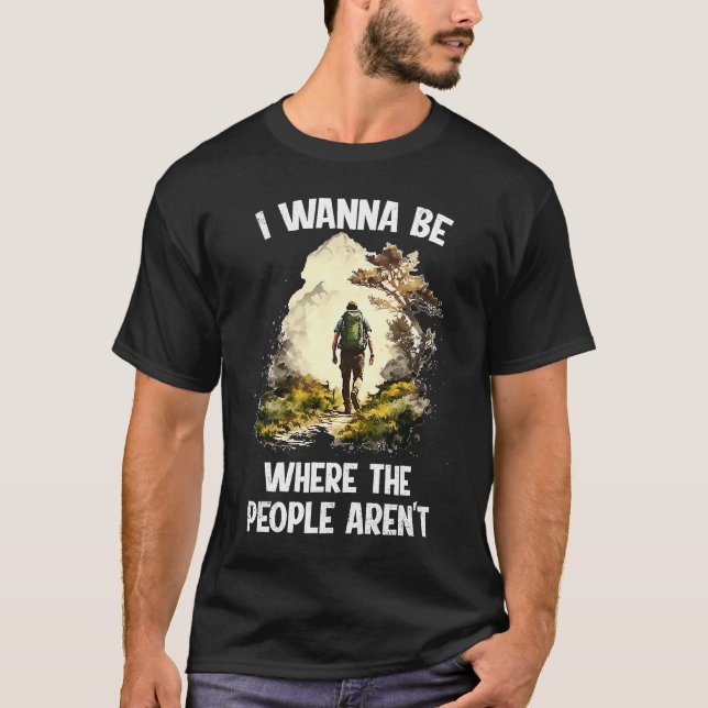 Camiseta Hiking mountaineer no people peace alone walking   (Frente)