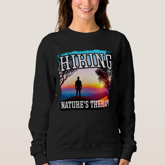 Camiseta Hiking nature s therapy sunset hiking (Frente)