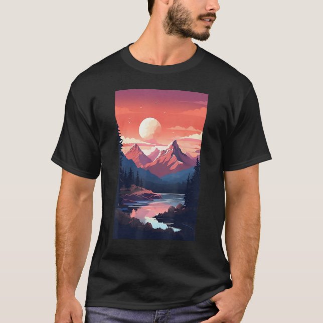 Camiseta Hiking outdoor mountain (Frente)