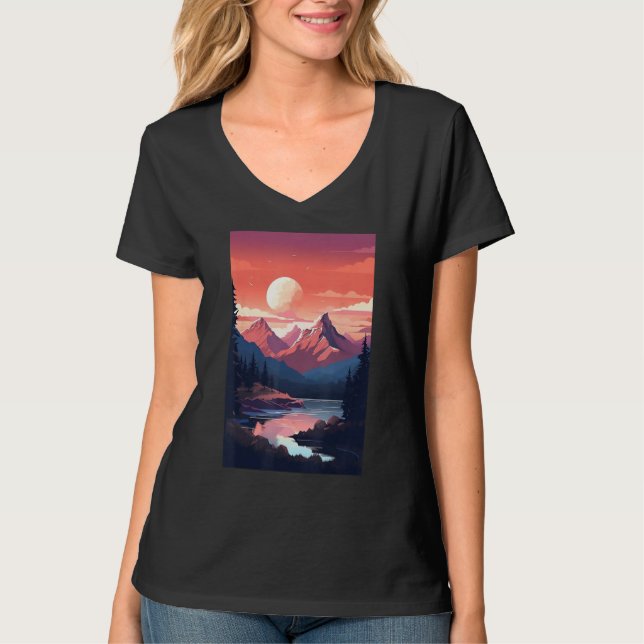 Camiseta Hiking outdoor mountain (Frente)