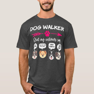 Camiseta Hilariant Dog Walker Oferece Pups Engraçado Pet D