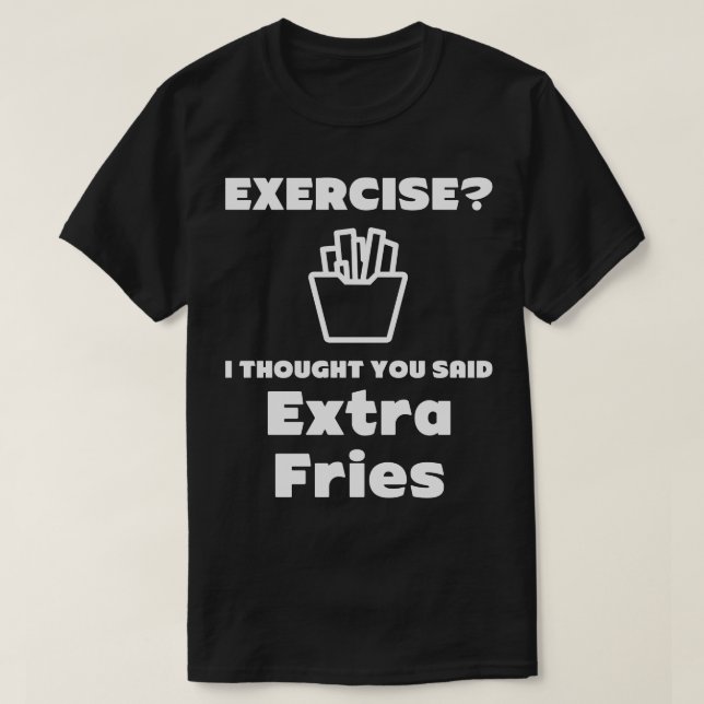Camiseta Hilariante Extra Fries (Frente do Design)