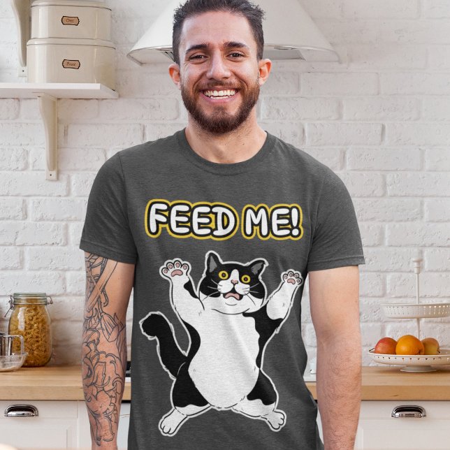 Camiseta Hilário "Alimente-me!" Cat / Arte Gráfica (Criador carregado)