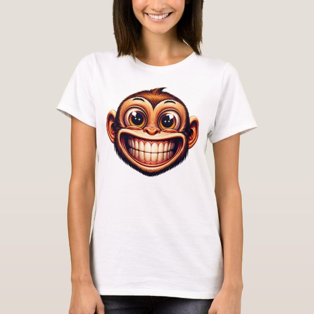Camiseta Hilarious Cheeky Monkey Selfie (Frente)