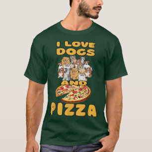 Camiseta Hilarious Engraçado Pizza Eu Adoro Cachorros E Piz