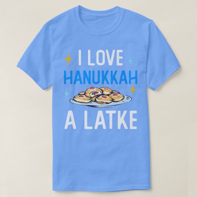 Camiseta Hilarious, Eu Amo Hanukkah, Um Tronco (Frente do Design)