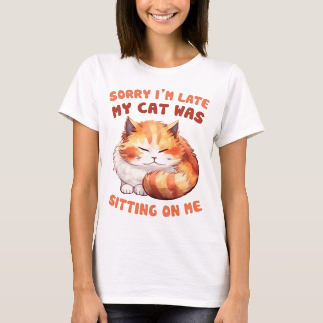 Camiseta Hilarious Ginger Cat Pun (Frente)