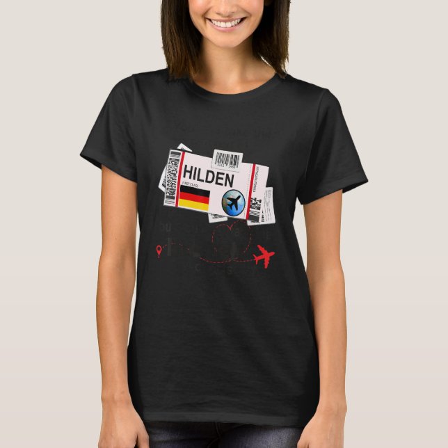 Camiseta Hilden Girl Hilden Boarding Pass Hilden (Frente)