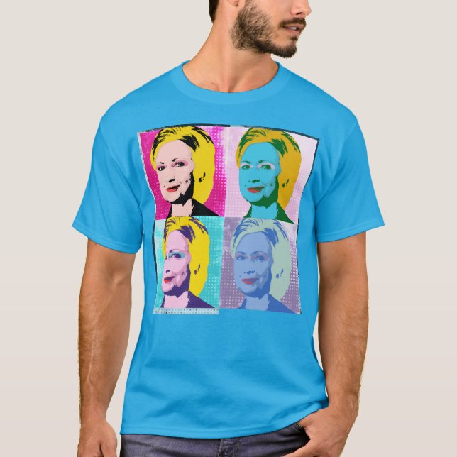 Camiseta hillary 2016 arte pop - - (Frente)