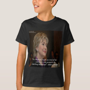 Camiseta Hillary Clinton Americanos Estão Cansados Citação