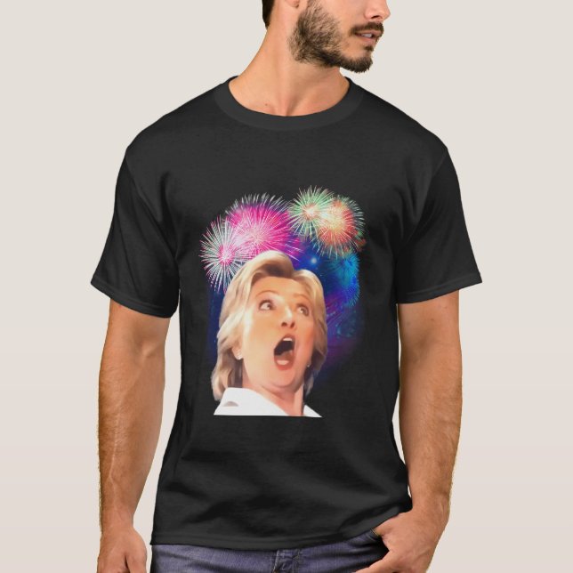 Camiseta Hillary Clinton 'Much Wow' Fireworks (Frente)