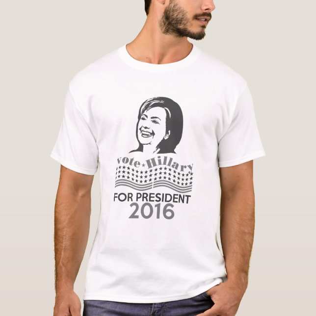 Camiseta Hillary Clinton para presidente 2016 (Frente)