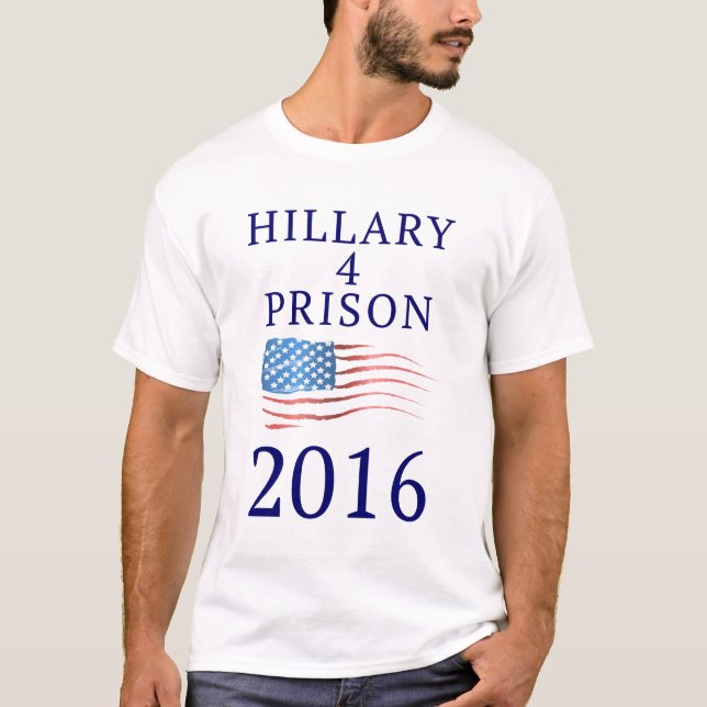 Camiseta Hillary para a prisão (Frente)