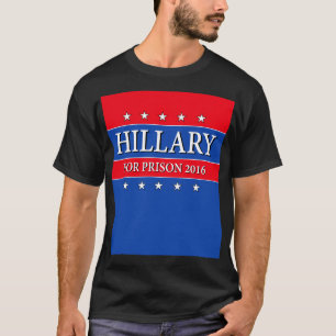 CAMISETA "HILLARY PARA A PRISÃO 2016 "