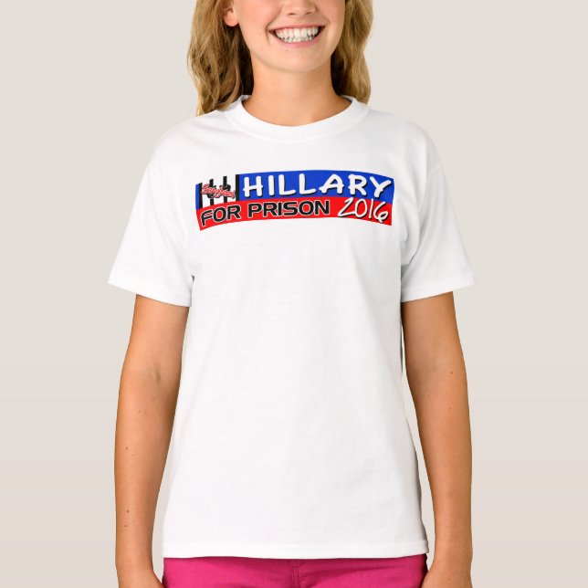 Camiseta Hillary para a prisão 2016! (Frente)