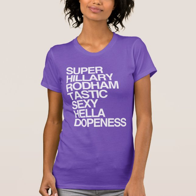 Camiseta Hillary super Rodhamtastic (Frente)