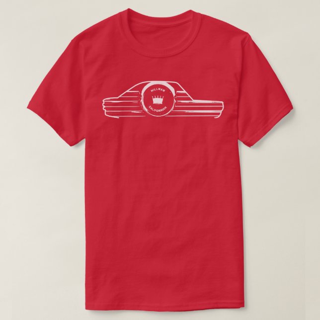 Camiseta Hillman Imp California, 1960, carro clássico britâ (Frente do Design)